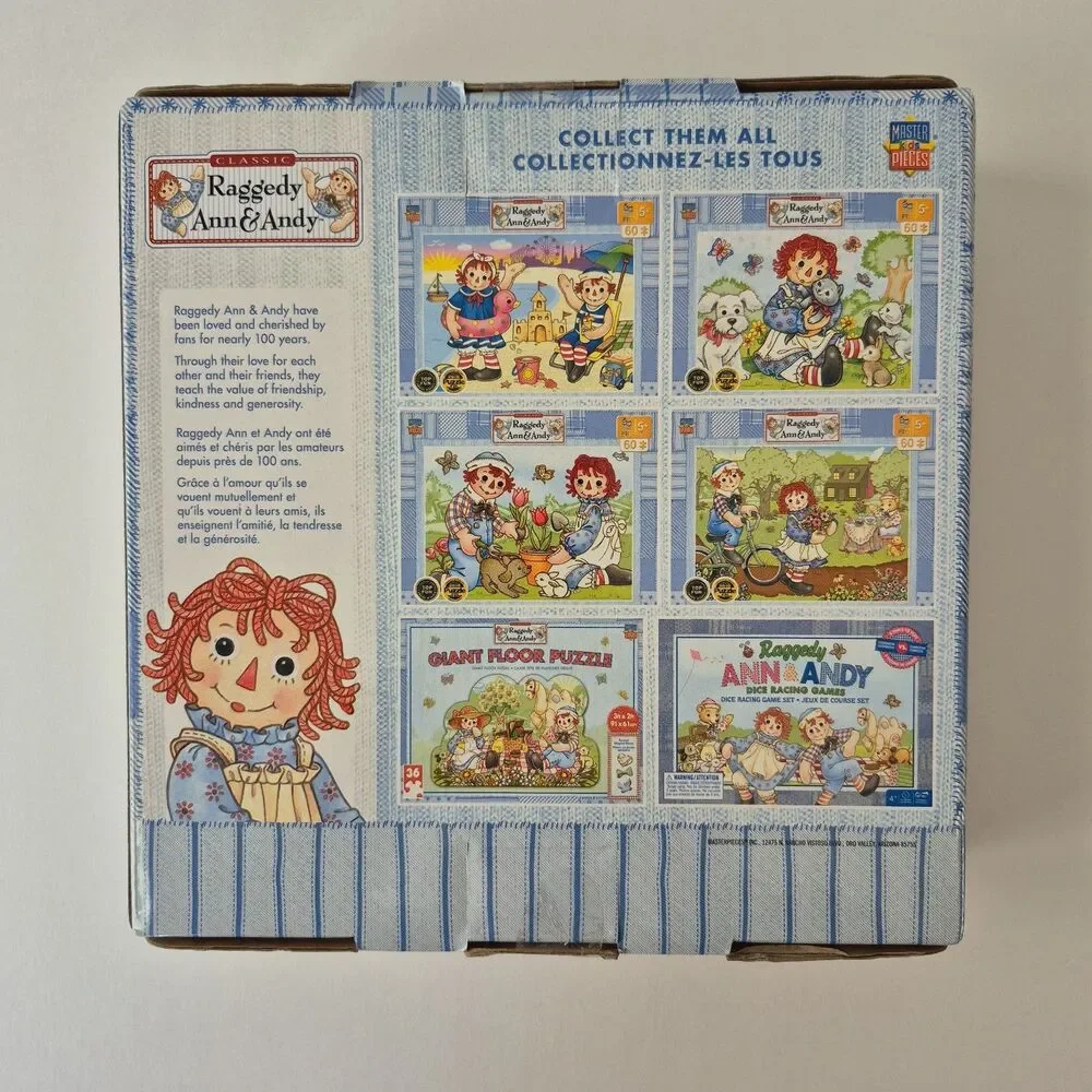 Masterpieces Classic Raggedy Ann & Andy 4 Pack Puzzle Set 100 Pieces Each Sealed